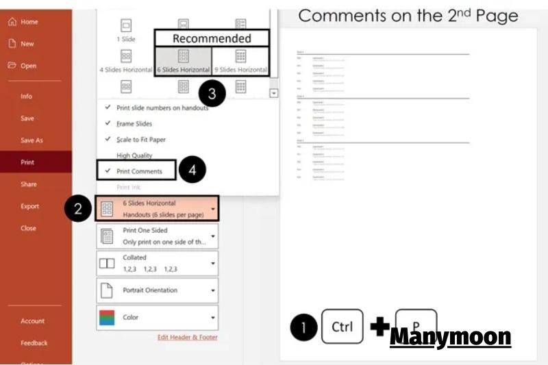 How to Print PowerPoint with Comments