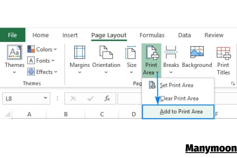 How to expand the print area in Excel
