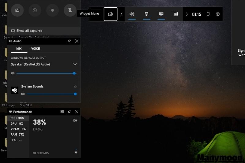 Screenshots can be captured using the Game Bar