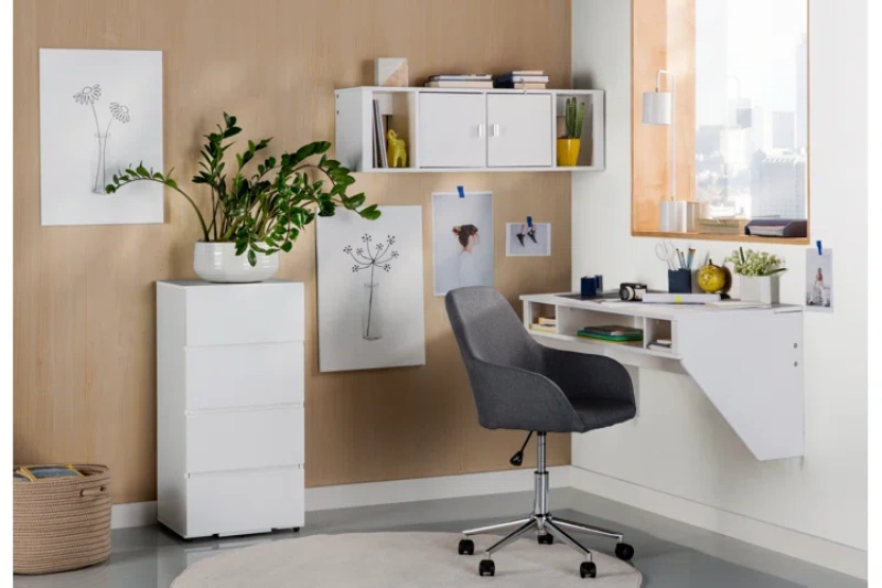 floating corner desk