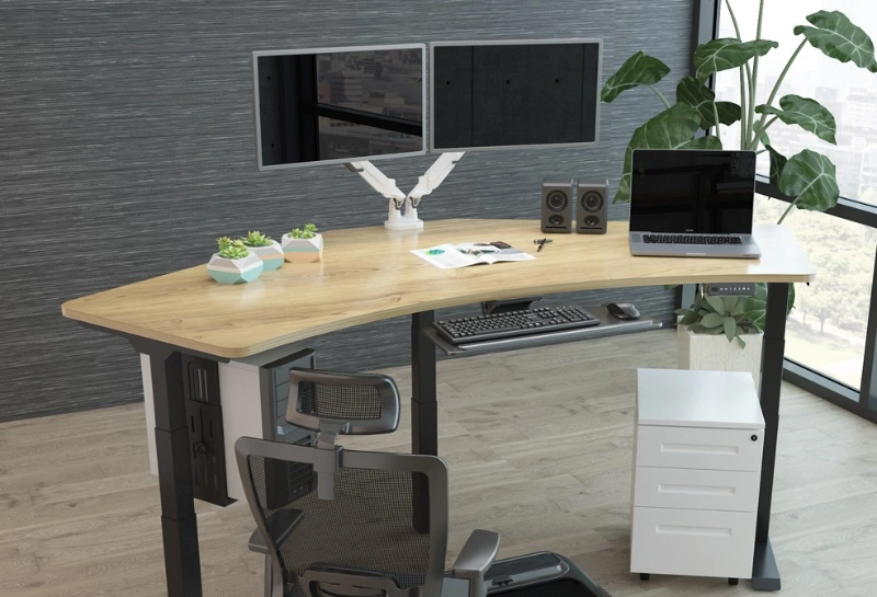 floating corner desk